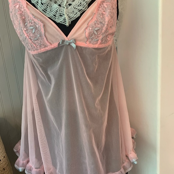 Croft Barrow Intimates Purple Floral Pleated Nightgown Plus Sz 3X